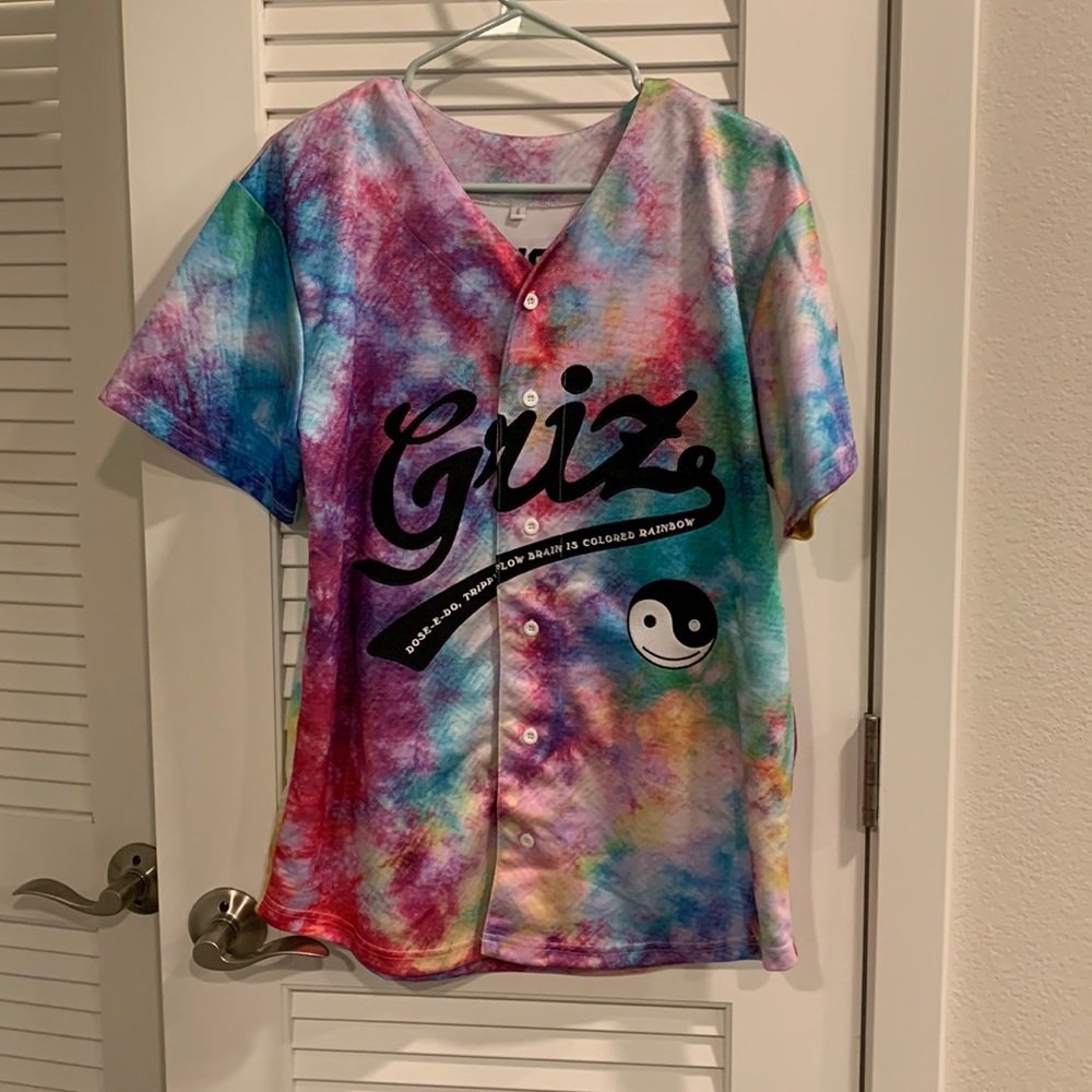 NWOT Griz Rainbow Brain baseball jersey